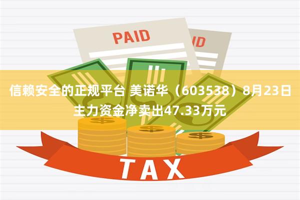 信赖安全的正规平台 美诺华（603538）8月23日主力资金净卖出47.33万元