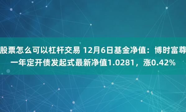 股票怎么可以杠杆交易 12月6日基金净值：博时富尊一年定开债发起式最新净值1.0281，涨0.42%