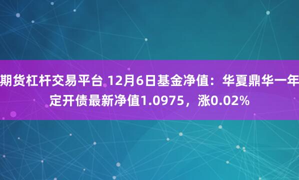 期货杠杆交易平台 12月6日基金净值：华夏鼎华一年定开债最新净值1.0975，涨0.02%