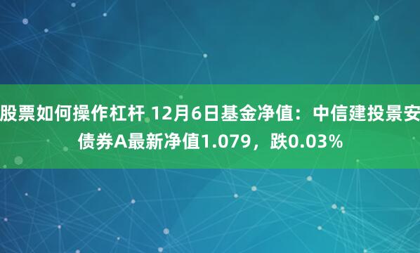 股票如何操作杠杆 12月6日基金净值：中信建投景安债券A最新净值1.079，跌0.03%